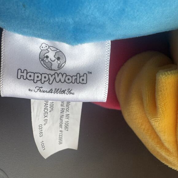 Happy World Rainbow Worm Caterpillar 25" Plush Pillow - Picture 3 of 4